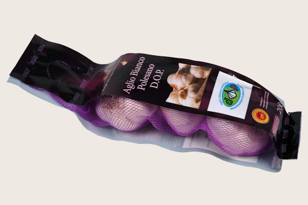 Etichettatura aglio vertibag dop